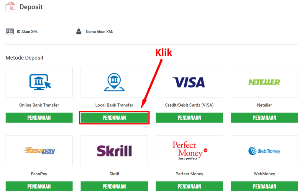 Cara deposit ke akun forex di xm global 7